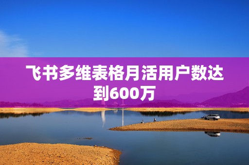 飞书多维表格月活用户数达到600万