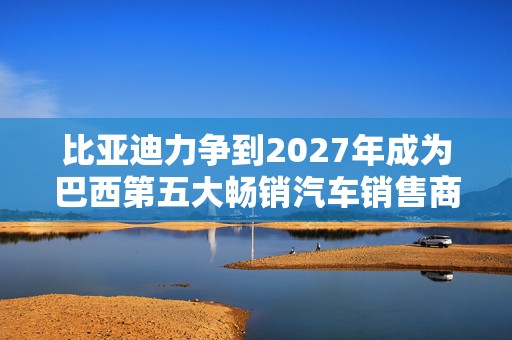 比亚迪力争到2027年成为巴西第五大畅销汽车销售商  第1张