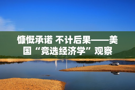 慷慨承诺 不计后果——美国“竞选经济学”观察  第1张