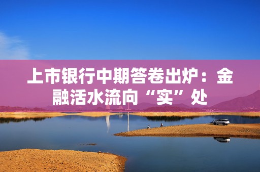 上市银行中期答卷出炉：金融活水流向“实”处  第1张
