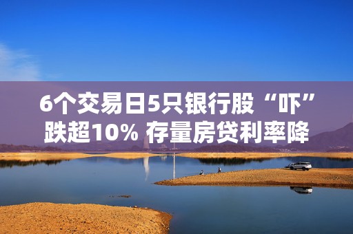 6个交易日5只银行股“吓”跌超10% 存量房贷利率降还是不降？银行业内有分歧 配套政策或是关键  第1张