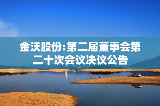 金沃股份:第二届董事会第二十次会议决议公告  第1张