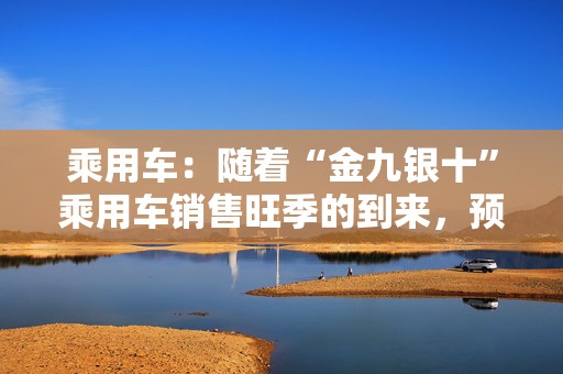 乘用车：随着“金九银十”乘用车销售旺季的到来，预计2024Q3行业零售量和营收有望同比实现正增长  第1张