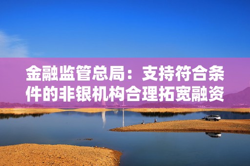金融监管总局：支持符合条件的非银机构合理拓宽融资渠道、降低融资成本  第1张