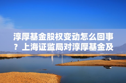 淳厚基金股权变动怎么回事？上海证监局对淳厚基金及多位股东采取监管措施  第1张
