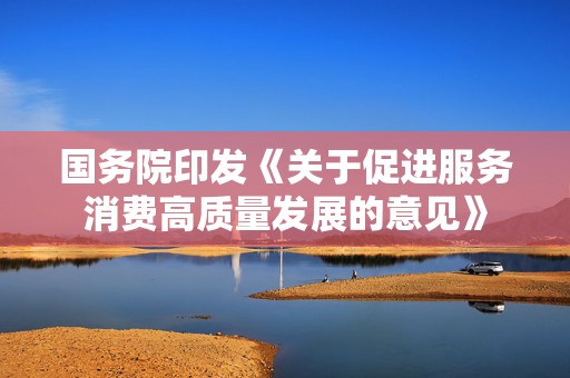 国务院印发《关于促进服务消费高质量发展的意见》  第1张