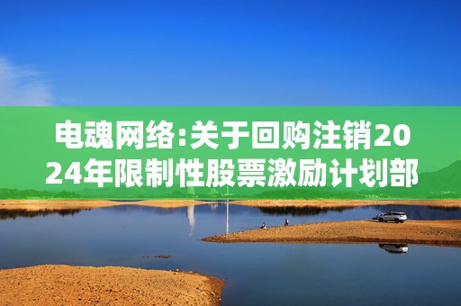 电魂网络:关于回购注销2024年限制性股票激励计划部分限制性股票的公告