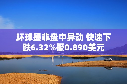 环球墨非盘中异动 快速下跌6.32%报0.890美元