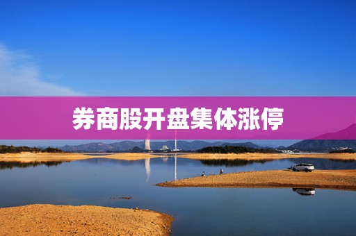 券商股开盘集体涨停  第1张