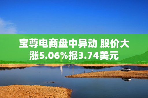 宝尊电商盘中异动 股价大涨5.06%报3.74美元  第1张