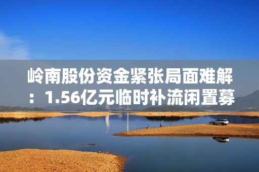 岭南股份资金紧张局面难解：1.56亿元临时补流闲置募资预计无法按期归还