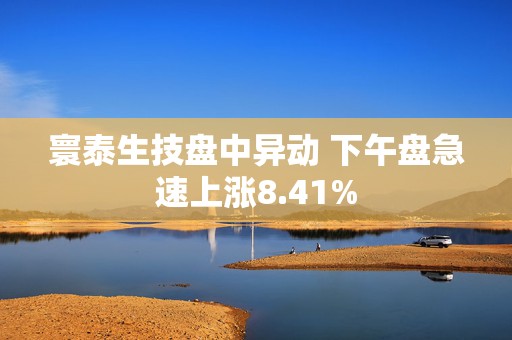 寰泰生技盘中异动 下午盘急速上涨8.41%