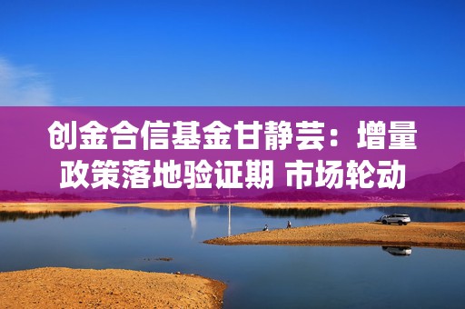 创金合信基金甘静芸：增量政策落地验证期 市场轮动加快  第1张