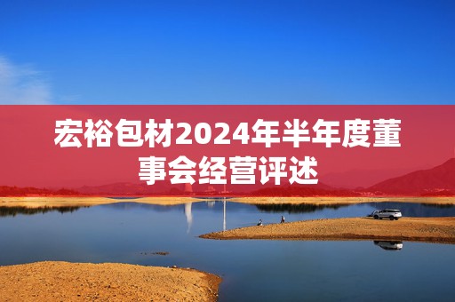 宏裕包材2024年半年度董事会经营评述  第1张
