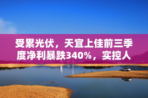 受累光伏，天宜上佳前三季度净利暴跌340%，实控人上半年曾被立案