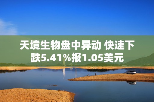 天境生物盘中异动 快速下跌5.41%报1.05美元  第1张