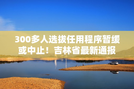 300多人选拔任用程序暂缓或中止！吉林省最新通报  第1张
