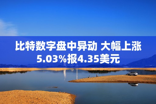 比特数字盘中异动 大幅上涨5.03%报4.35美元  第1张