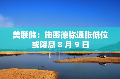 美联储：施密德称通胀低位或降息 8 月 9 日  第1张