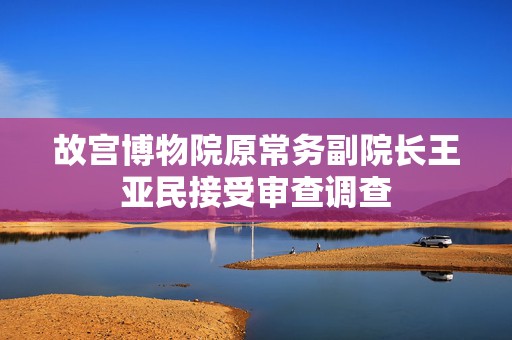 故宫博物院原常务副院长王亚民接受审查调查  第1张