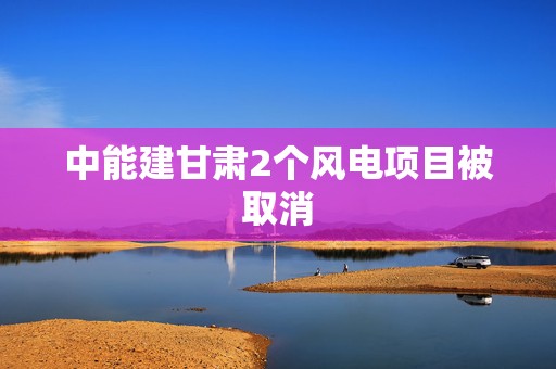 中能建甘肃2个风电项目被取消