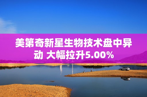 美第奇新星生物技术盘中异动 大幅拉升5.00%