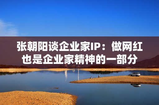 张朝阳谈企业家IP：做网红也是企业家精神的一部分  第1张