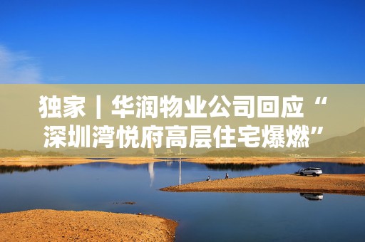 独家｜华润物业公司回应“深圳湾悦府高层住宅爆燃”事故：将全力配合做好善后  第1张