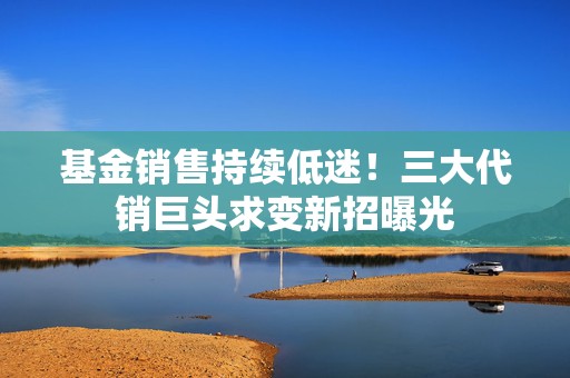 基金销售持续低迷！三大代销巨头求变新招曝光  第1张
