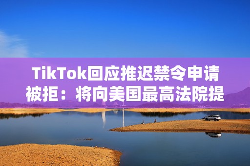 TikTok回应推迟禁令申请被拒：将向美国最高法院提出申诉  第1张