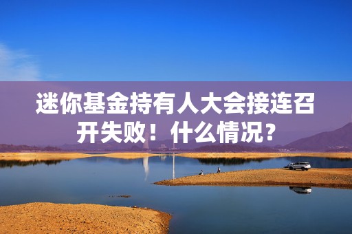迷你基金持有人大会接连召开失败！什么情况？  第1张