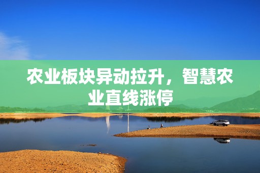 农业板块异动拉升，智慧农业直线涨停  第1张