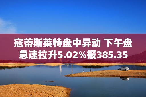 寇蒂斯莱特盘中异动 下午盘急速拉升5.02%报385.35美元