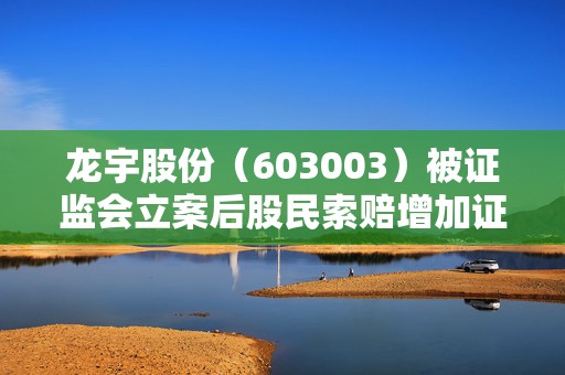 龙宇股份（603003）被证监会立案后股民索赔增加证据，慧辰股份（688500）索赔案持续推进  第1张