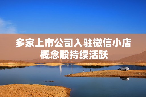 多家上市公司入驻微信小店 概念股持续活跃  第1张