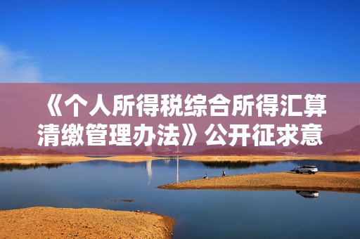 《个人所得税综合所得汇算清缴管理办法》公开征求意见  第1张
