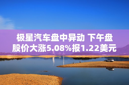 极星汽车盘中异动 下午盘股价大涨5.08%报1.22美元  第1张