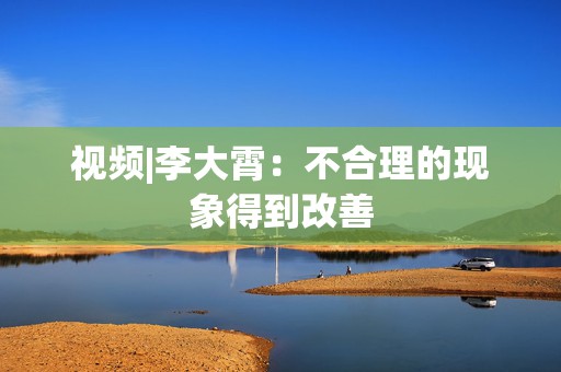视频|李大霄：不合理的现象得到改善  第1张