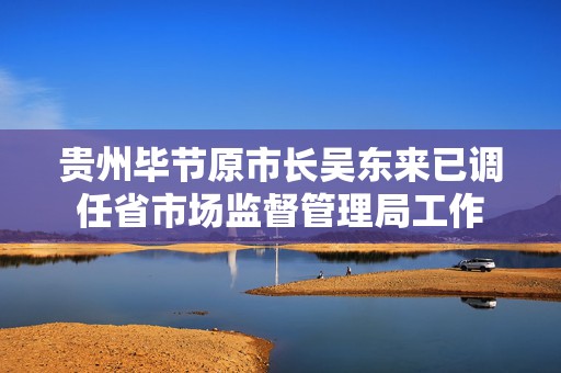贵州毕节原市长吴东来已调任省市场监督管理局工作  第1张
