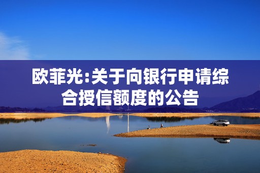 欧菲光:关于向银行申请综合授信额度的公告