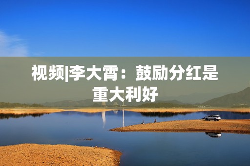 视频|李大霄：鼓励分红是重大利好