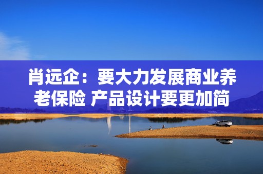 肖远企：要大力发展商业养老保险 产品设计要更加简单 便捷 稳健  第1张