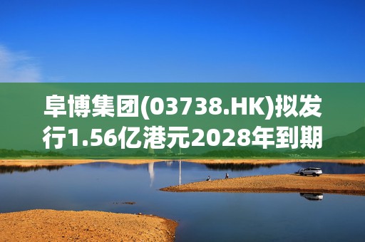 阜博集团(03738.HK)拟发行1.56亿港元2028年到期零息可换股债券