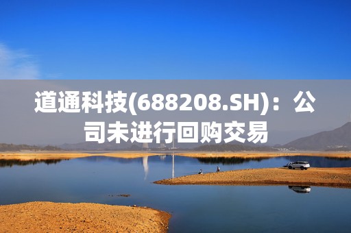 道通科技(688208.SH)：公司未进行回购交易