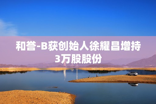 和誉-B获创始人徐耀昌增持3万股股份