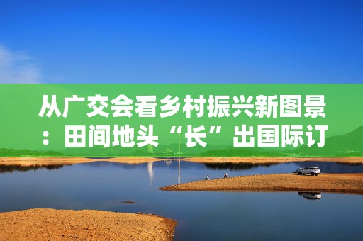 从广交会看乡村振兴新图景：田间地头“长”出国际订单“小镇制造”走向世界舞台