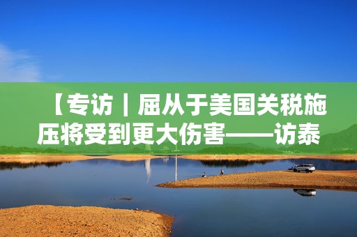 【专访｜屈从于美国关税施压将受到更大伤害——访泰国前财长素察·他达探隆威】