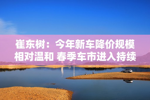 崔东树：今年新车降价规模相对温和 春季车市进入持续走强的良好状态