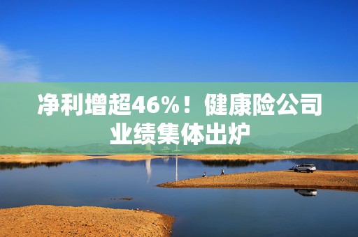 净利增超46%！健康险公司业绩集体出炉