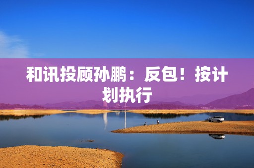 和讯投顾孙鹏：反包！按计划执行